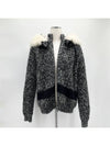 Mohair fur knit zip up jacket - MONCLER - BALAAN 3