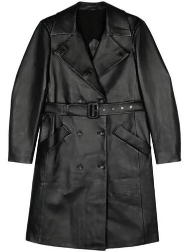 GIOSTRA 22476011 002 22476011600 Geostra leather trench coat - MAX MARA - BALAAN 1