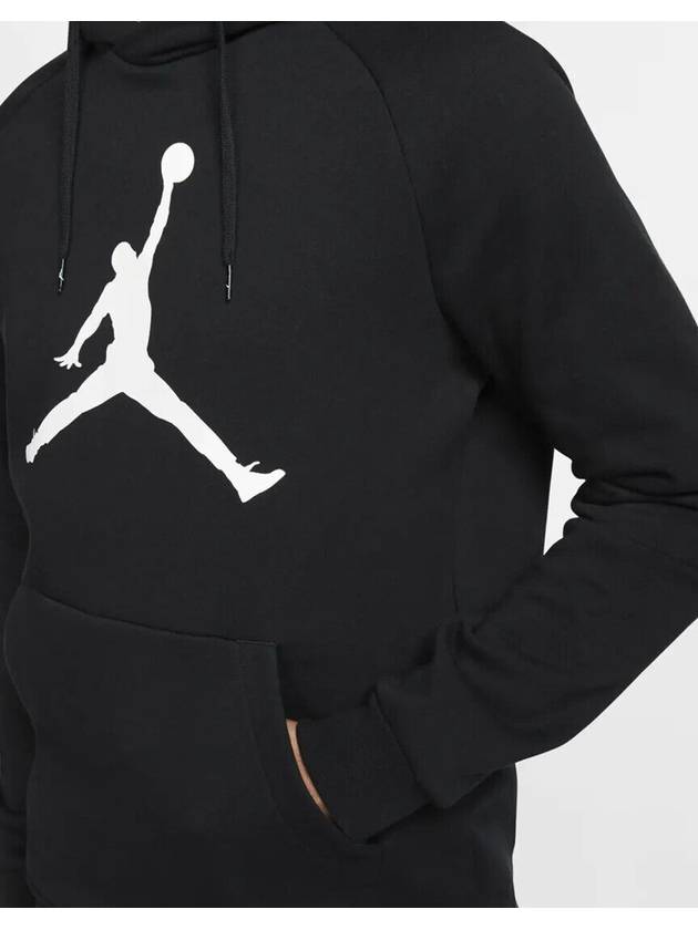 Jordan Jumpman Logo Fleece Pullover Hoodie Black - NIKE - BALAAN 4