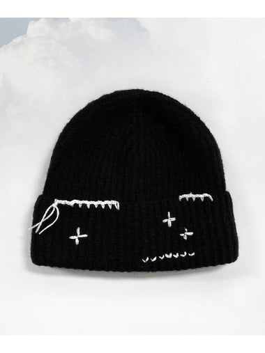 Hand Stitched Beanie BLACK Women s - RUBATI - BALAAN 1