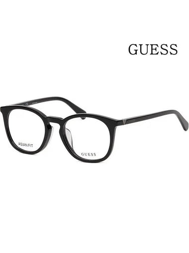 Glasses frame GU50057D 001 black horn rim Asian fit - GUESS - BALAAN 1