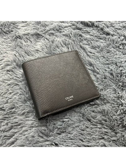 Celine Logo Leather Half Wallet Black - CELINE - BALAAN 2