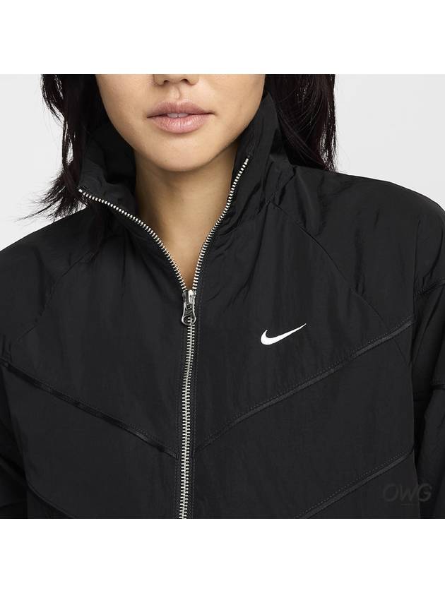 Windrunner Loose UV Woven Zip-Up Jacket Black - NIKE - BALAAN 5