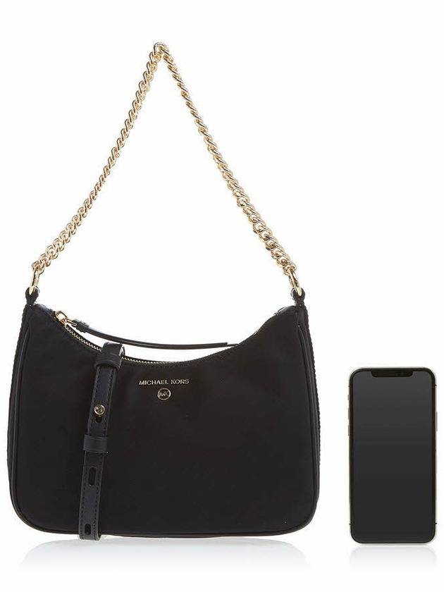 Jet Set Charm Medium Logo Shoulder Bag Black - MICHAEL KORS - BALAAN 7