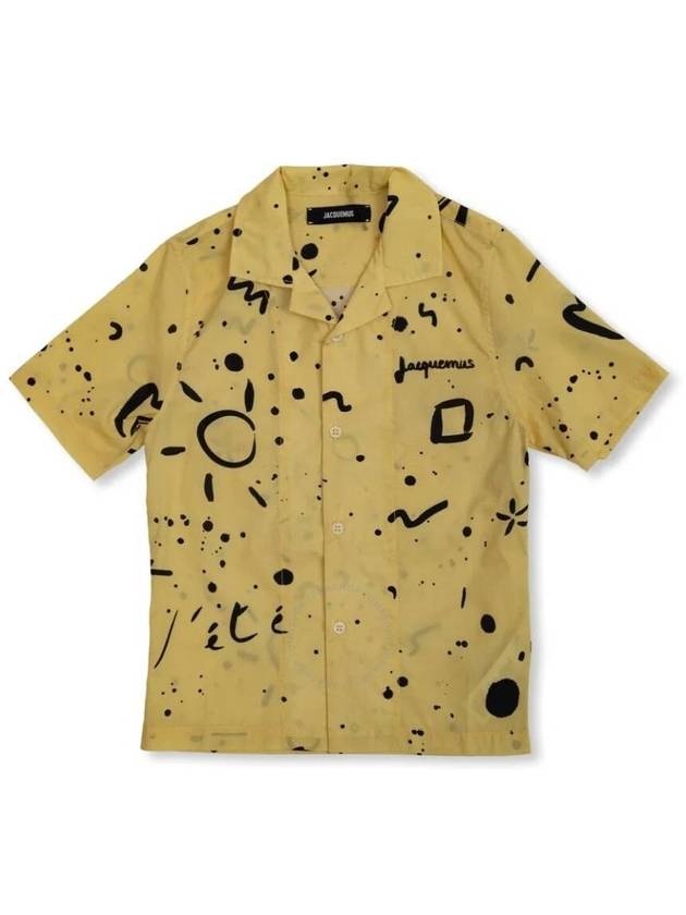 Jacquemus Boys Abstract Print Short Sleeved Shirt Size 8Y - JACQUEMUS - BALAAN 1