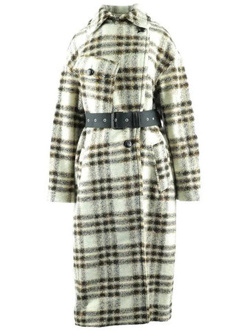 LAURIE Doublebreasted check coat MA1221 22A012E 23EC - ISABEL MARANT - BALAAN 1