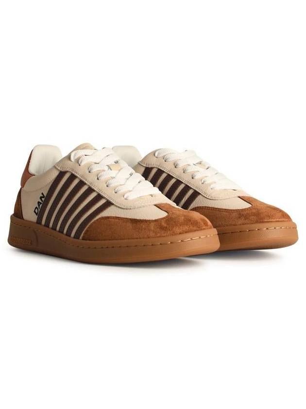 DSQUARED2 'Boxer' Ivory Leather Sneakers - DSQUARED2 - BALAAN 2