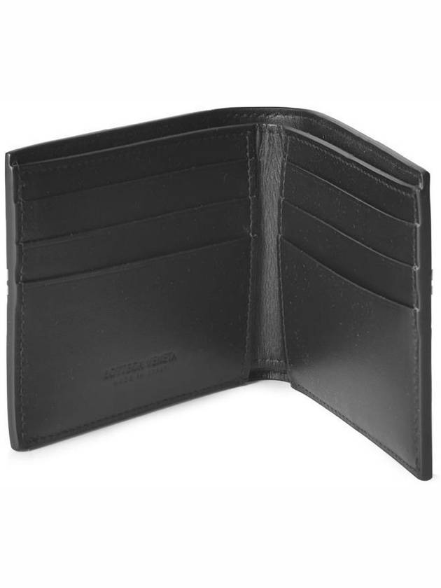 Men's Intrecciato Half Wallet Black - BOTTEGA VENETA - BALAAN 5