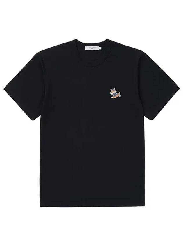 Dressed Fox Patch Classic Short Sleeve T-Shirt Black - MAISON KITSUNE - BALAAN 2