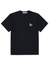 Dressed Fox Patch Classic Short Sleeve T-Shirt Black - MAISON KITSUNE - BALAAN 3