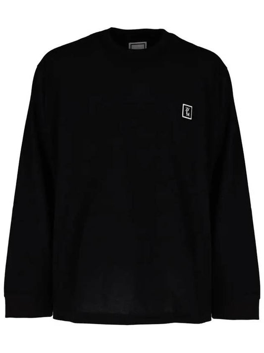 Men's Black Back Logo Long Sleeve Long Sleeve TShirt W241TS17718B - WOOYOUNGMI - BALAAN 2