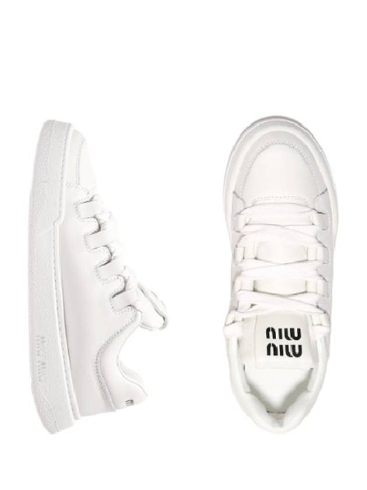 Logo Vintage Low Top Sneakers White - MIU MIU - BALAAN 2