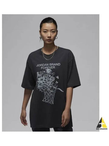 Jordan Oversized Graphic T Shirt W Off Noir FV7120 045 - NIKE - BALAAN 1