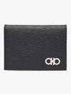 Salvatore Revival Gancini Bicolor Card Wallet Black - SALVATORE FERRAGAMO - BALAAN 2