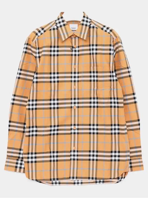 Men's Vintage Check Long Sleeve Shirt Dusty Orange - BURBERRY - BALAAN 4