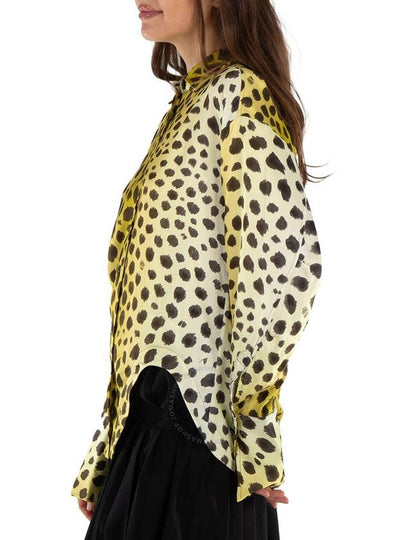 The Attico Long Sleeve Cheetah-Print Shirt, Brand Size 38 (US Size 4) - THE ATTICO - BALAAN 2