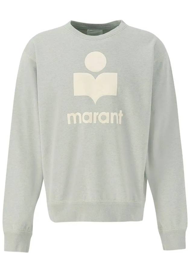 Mikoy Big Logo Cotton Sweatshirt Light Blue - ISABEL MARANT - BALAAN 3