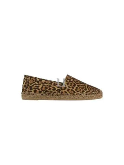 Logo Leopard Canvas Espadrilles Brown - SAINT LAURENT - BALAAN 2