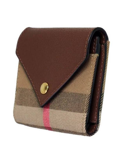 Lyra Women's Bicycle Wallet 80731471 House Check Brown - BURBERRY - BALAAN 2