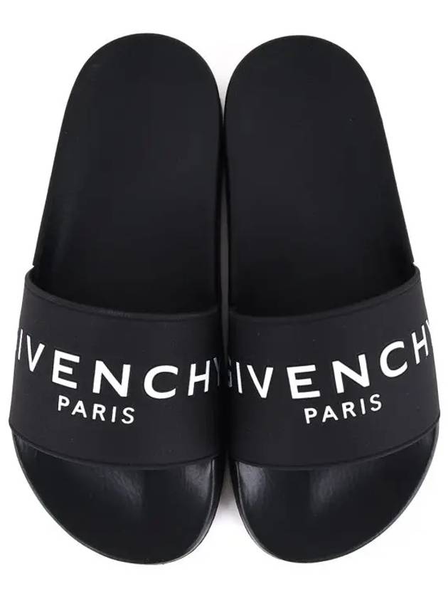 Women's Embossed Logo Slippers Black - GIVENCHY - BALAAN 5