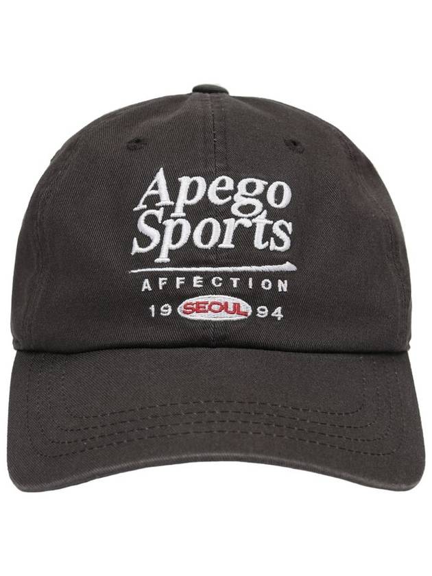 Logo Ball Cap Charcoal - APEGO SPORTS - BALAAN 1