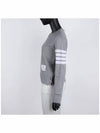 Engineered 4 Bar Stripe Loopback Jersey Knit Crewneck Sweatshirt Light Grey - THOM BROWNE - BALAAN 4