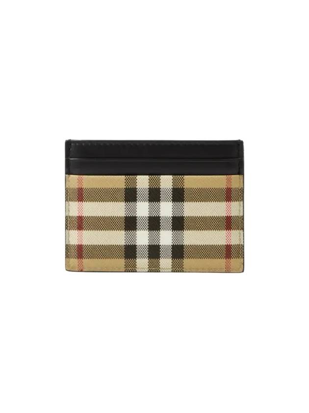 SANDON Vintage Check Card Wallet Beige - BURBERRY - BALAAN 4