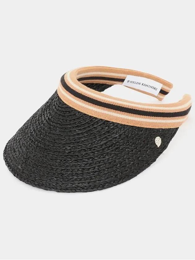 Bianca Visor Hat Charcoal Black Stripe - HELEN KAMINSKI - BALAAN 3