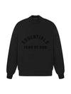 Logo Applique Mock Neck Sweatshirt Black - FEAR OF GOD ESSENTIALS - BALAAN 3