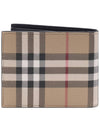 Men's Vintage Check Pattern Half Wallet Brown - BURBERRY - BALAAN 5