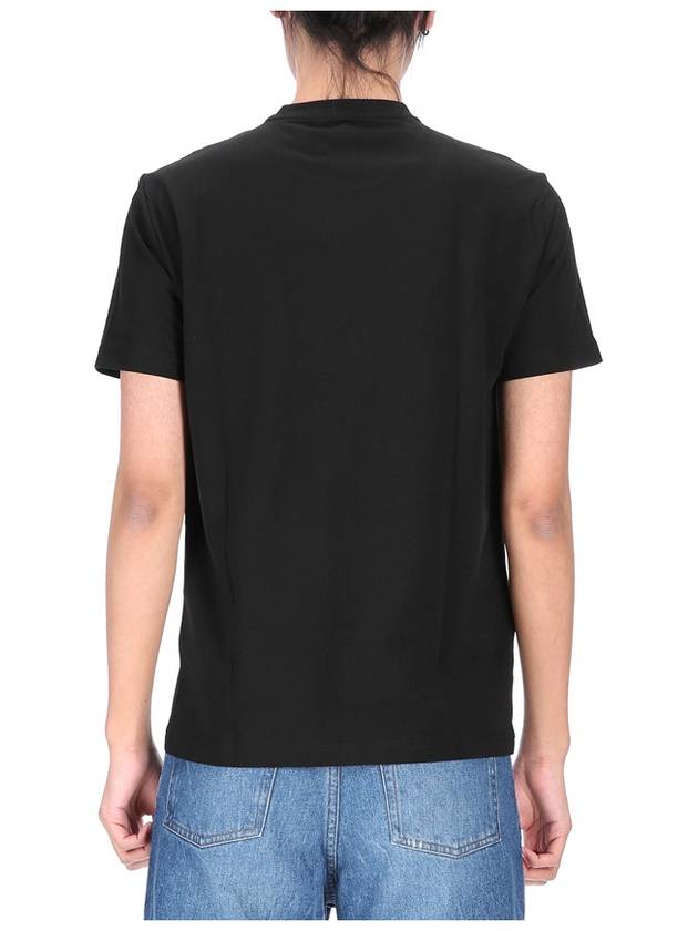 Logo Print Short Sleeve T-Shirt Black - EMPORIO ARMANI - BALAAN 5