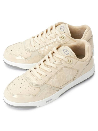 B27 Oblique Gravity Leather Low Top Sneakers Beige - DIOR - BALAAN 2