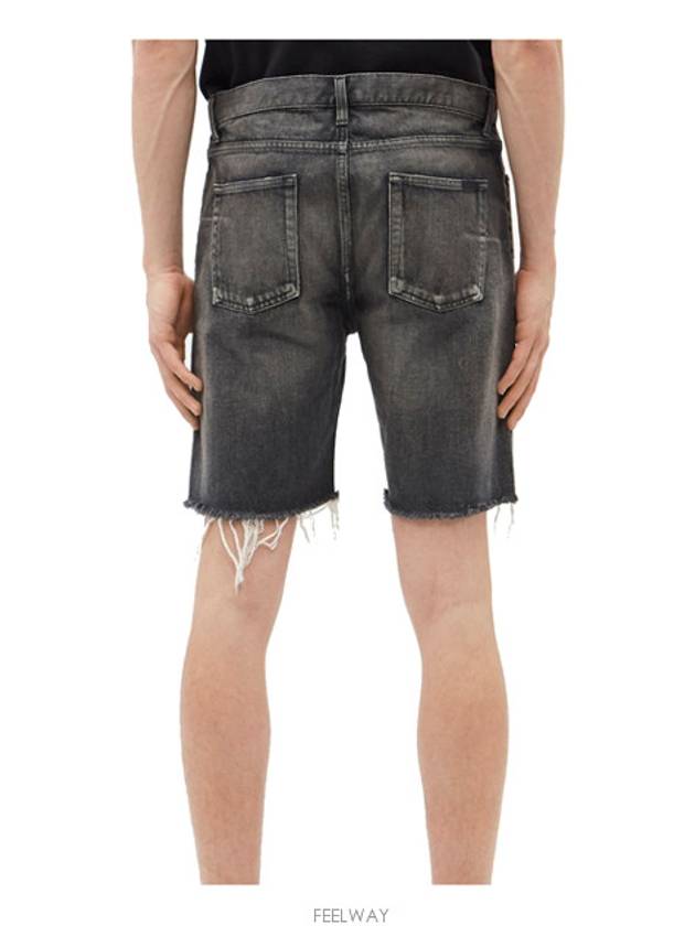 Washing Denim Bermuda Shorts Grey - SAINT LAURENT - BALAAN 4