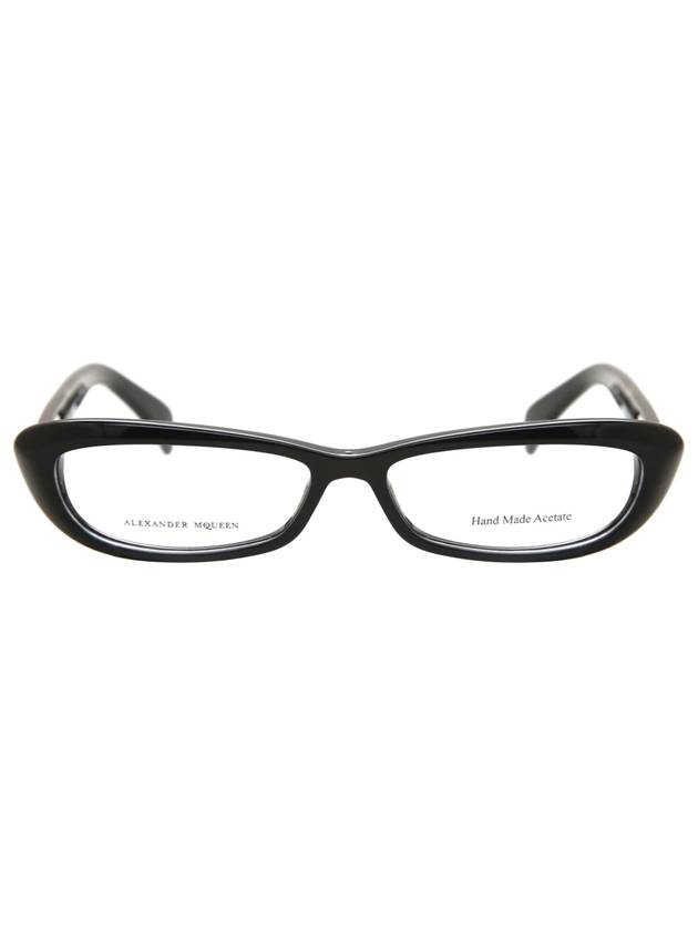 Eyewear Retro Horn-rimmed Gold Eyeglasses Black - ALEXANDER MCQUEEN - BALAAN 1