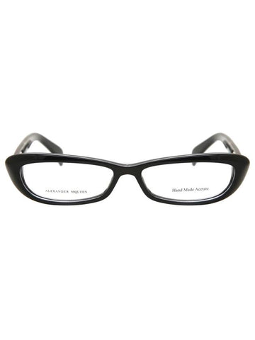 Eyewear Retro Horn-rimmed Gold Eyeglasses Black - ALEXANDER MCQUEEN - BALAAN 1