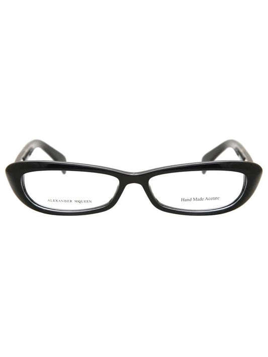 Eyewear Retro Horn-rimmed Gold Eyeglasses Black - ALEXANDER MCQUEEN - BALAAN 1