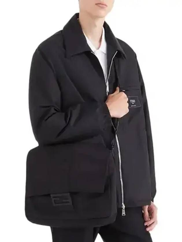 Nylon Reversible Zip-Up Jacket Black - FENDI - BALAAN 3