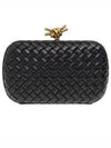 Knot Minaudiere Pouch Bag Black - BOTTEGA VENETA - BALAAN 2