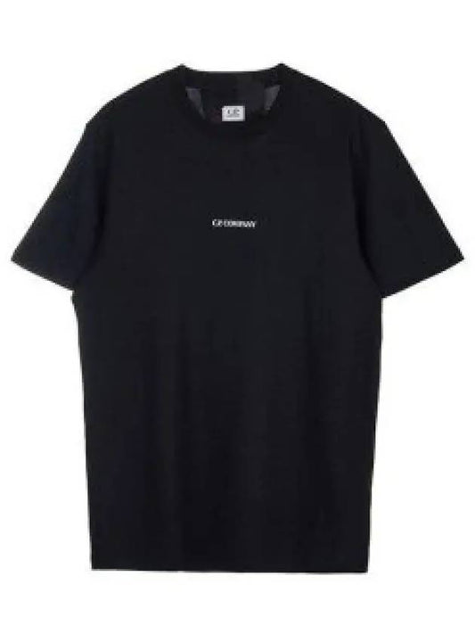 Mini Logo Printing Short Sleeve T-Shirt Black - CP COMPANY - BALAAN 2