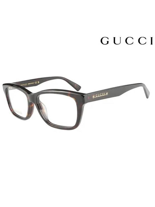 Eyewear Square Frame Glasses Havana - GUCCI - BALAAN.