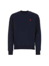 Small Heart Logo Sweatshirt Navy - AMI - BALAAN 2