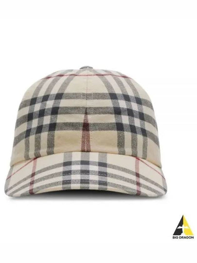 Check Pattern Cotton Ball Cap Beige - BURBERRY - BALAAN 2