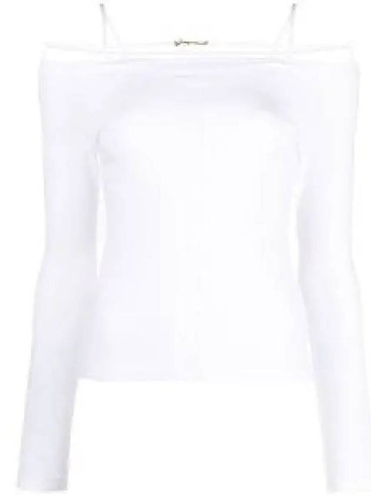 Women's Sierra Signature Long Sleeve T-Shirt White - JACQUEMUS - BALAAN 2