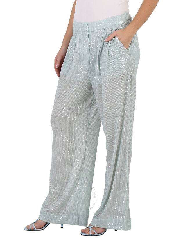 Rotate Ladies Wan Blue Transparent Sequins Trousers, Brand Size 36 (US Size 2) - ROTATE - BALAAN 2