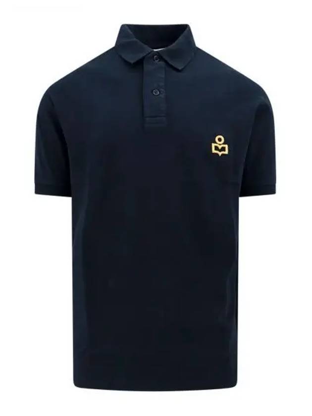 Afko Logo Cotton Polo Shirt Black - ISABEL MARANT - BALAAN 2