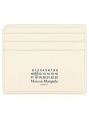 Stitch Number Logo Card Wallet Light Grey - MAISON MARGIELA - BALAAN 1