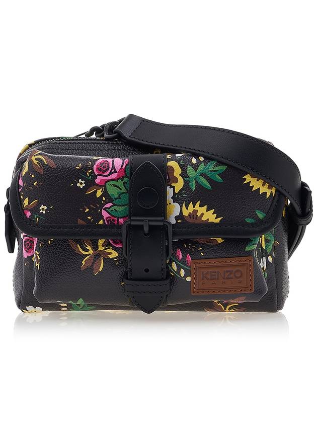 Pop Bouquet Print Messenger Bag Black - KENZO - BALAAN 2