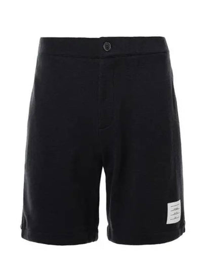 Logo Patch Midi Shorts Navy - THOM BROWNE - BALAAN 2