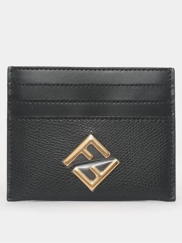 FF Diamond Card Wallet Black - FENDI - BALAAN 2