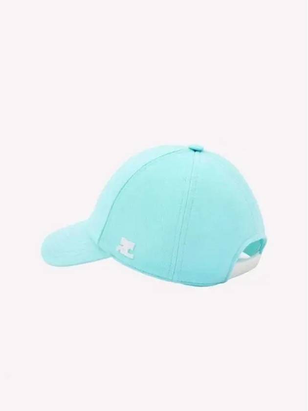 Signature Cotton Ball Cap Turquoise - COURREGES - BALAAN 4